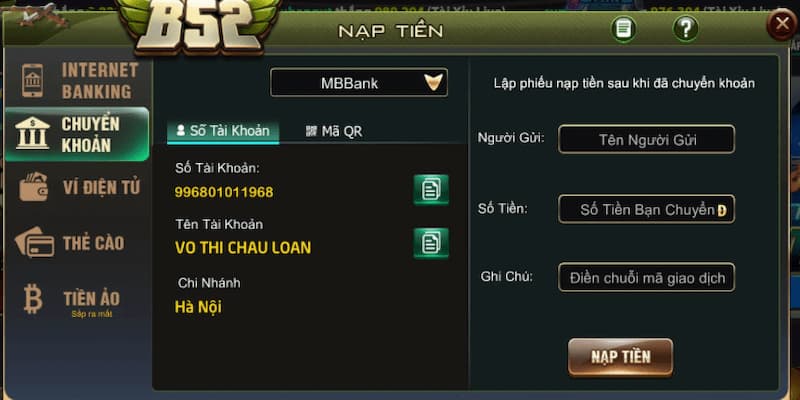 Nạp tiền B52club Vì Sao Người Chơi Lại Ưu Tiên Nạp tiền B52club?